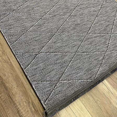 Luxess Halı Galata 1061 Gri Dekoratif  Yıkanabilir Kilim