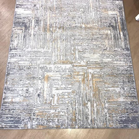 Hoom Rugs Ares 1005 Gold Modern Geometrik Polyester Halı