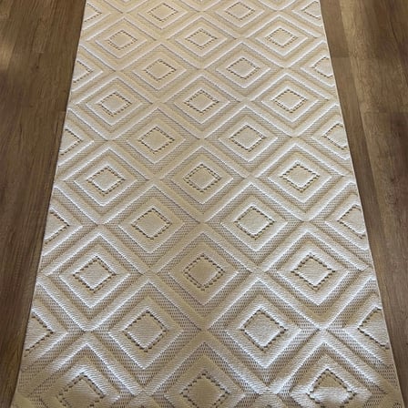 Hoom Rugs Design 1089 Krem Yumuşak Dokulu İskandinav Halı