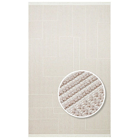 Eko Halı Motto MOT 12 Beige White İskandinav Halı