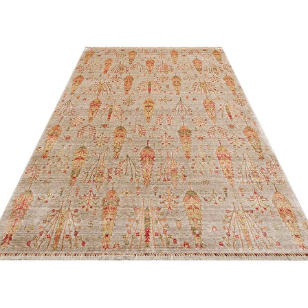 Hoom Rugs Nepal ZR 08 Yün Viskon Tensel Beige Autumn Otantik Modern Uşak Halısı