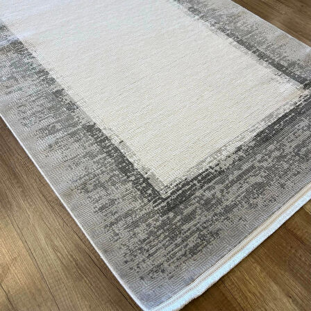 Hoom Rugs Valeria 1072 Gri Mikrofiber Antibakteriyel Modern Halı