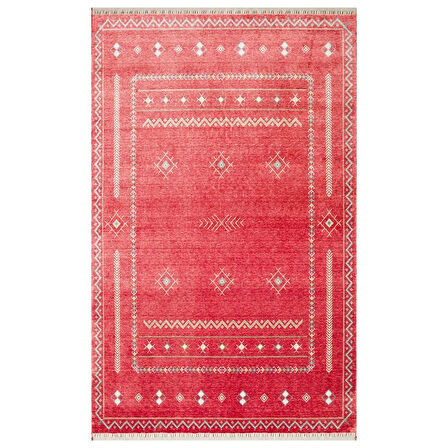 Hoom Rugs Nepal ZR 20 Yün Viskon Tensel Red Multy Otantik Modern Uşak Desenli Halı