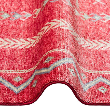 Hoom Rugs Nepal ZR 20 Yün Viskon Tensel Red Multy Otantik Modern Uşak Desenli Halı
