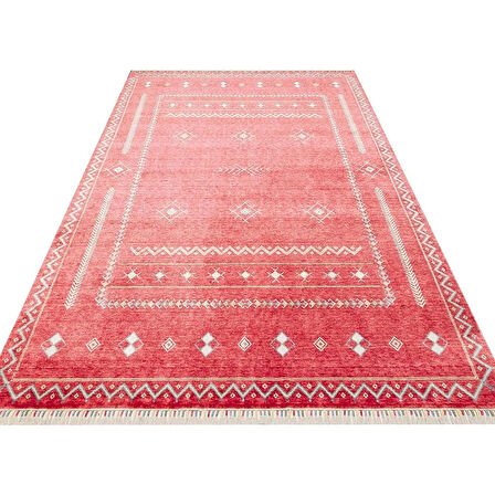Hoom Rugs Nepal ZR 20 Yün Viskon Tensel Red Multy Otantik Modern Uşak Desenli Halı