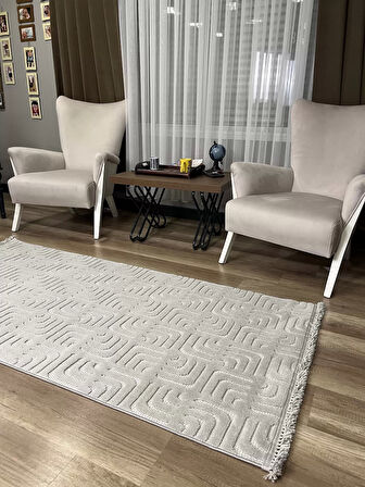 Hoom Rugs Prag 9211 Açık Gri Modern Makina Halısı