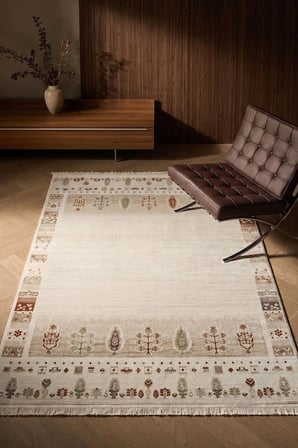Hoom Rugs Bahar 3009 Multi Etnik Bordürlü Akrilik Halı