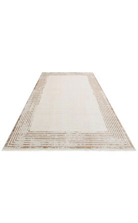 Hoom Rugs Bomonti MHL 01 Cream Gold Viskon & Akrilik Modern Salon Halısı