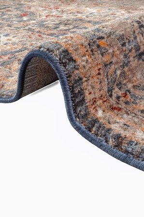 Hoom Rugs Otantik 2604 Mavi Vintage Desenli Salon Halısı