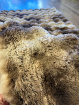 Hoom Rugs Rabbit 420 Multi Kahve Çift Renkli Peluş Halı