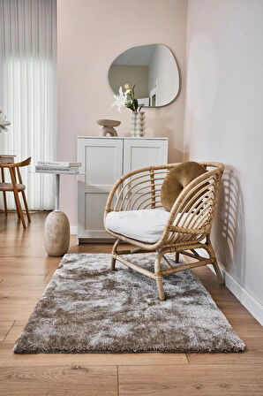 Apex Halı Vizon Peluş Dokulu Kaydırmaz Dekoratif Halı