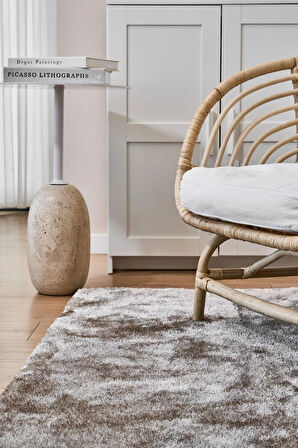 Apex Halı Vizon Peluş Dokulu Kaydırmaz Dekoratif Halı