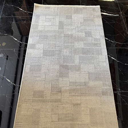 Hoom Rugs İpek 1134 Gri Akrilik Pamuk Taban Keçeleşmeyen Halı