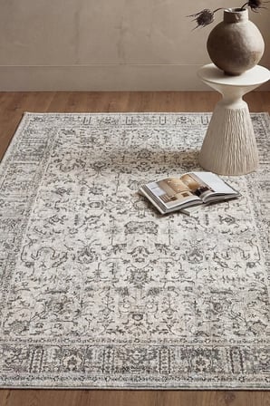 Hoom Rugs Etro 2705 Gri Vintage Desenli Salon Halısı