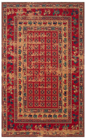 Hoom Rugs Cadis KDM 08 Red Yeni Zelanda Yünü El Emeği Kara Tezgah Halısı