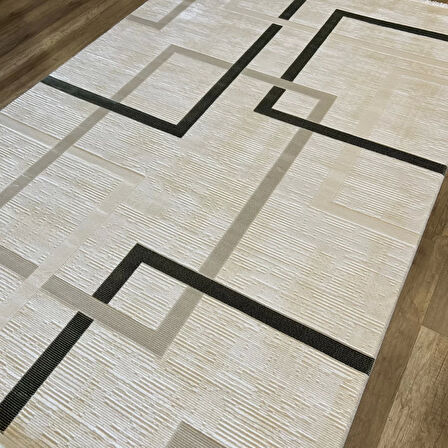 İpek Halı Sardes 6416 A Krem Yeşil Modern Salon Halısı