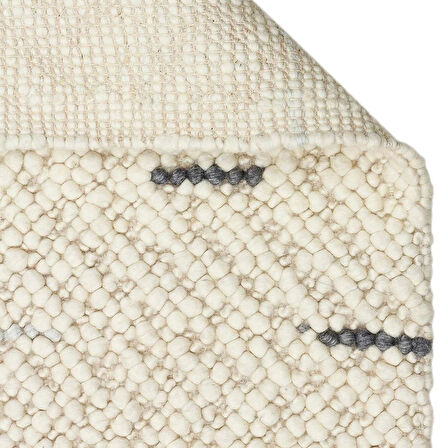 Eko Halı Jade JD 06 Antrasit Grey Naturel Kazak Örgü Desenli El Dokuma Örgü Halı
