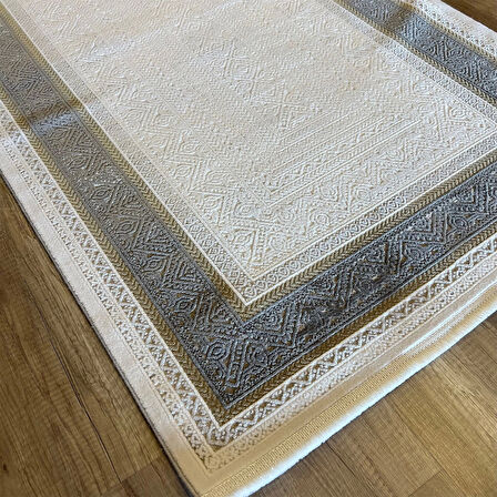 Hoom Rugs Valeria 1074 Bej Mikrofiber Antibakteriyel Modern Halı