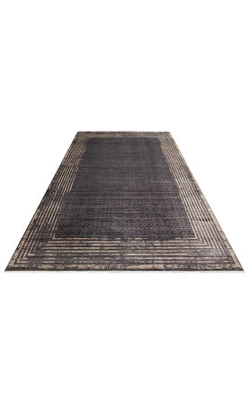 Hoom Rugs Bomonti MHL 01 Antrasit Gold Viskon & Akrilik Modern Salon Halısı