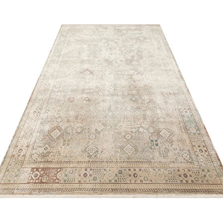 Eko Halı Babil BBL 03 Beige Eskitme Desenli Salon Halısı