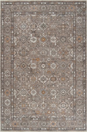 Hoom Rugs Otantik 2606 Gri Vintage Desenli Salon Halısı