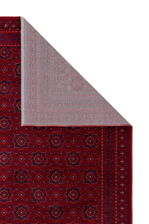 Hoom Rugs Ahlat 2304 Kırmızı Siyah Anadolu Desenli Antialerjik Salon Oturma Odası Halısı