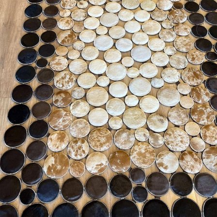 Hoom Rugs Deri 002 Kahve Krem Bej Halı