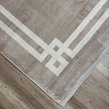 Hoom Rugs York 204 Krem Bej Çerçeveli Modern Salon Halısı