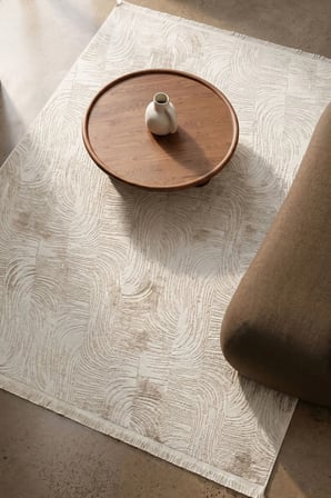 Hoom Rugs Bahar 3004 Bej Modern Desenli Akrilik Halı