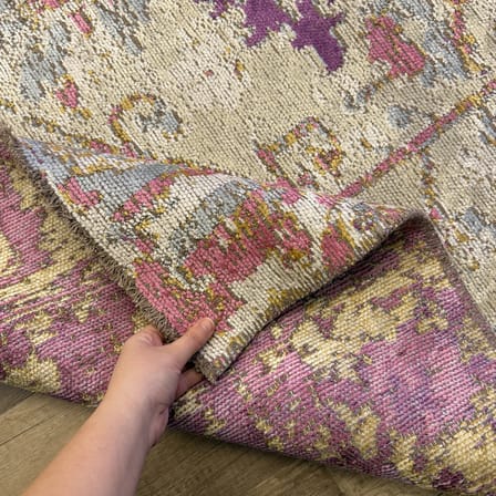Hoom Rugs Arkaik PLZ 04 Eflatun Etnik Renkli Vintage Makine Halısı