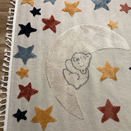 Hoom Rugs Kids Ayı Desenli Antibakteriyel & Kolay Temizlenebilir Çocuk Halısı