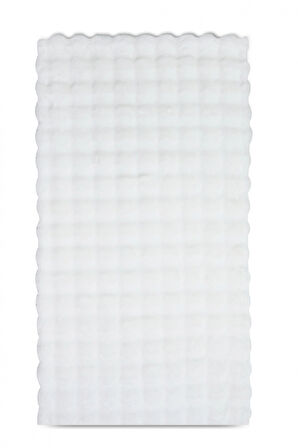 Apex Molecule Beyaz Peluş Post Halı