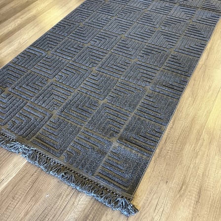 Hoom Rugs Design 1062 Antrasit Yumuşak Dokulu Desensiz İskandinav Halı