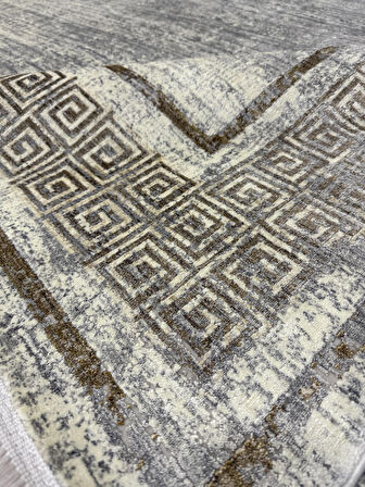 Hoom Rugs La Boutique Nobles 39880/957 Viskon & Akrilik 7 mm Hav Çerçeveli Salon Halısı