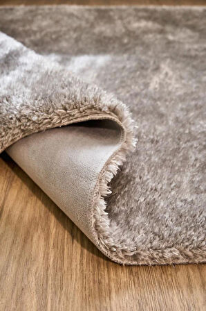 Apex Halı Gri Peluş Dokulu Kaydırmaz Dekoratif Halı