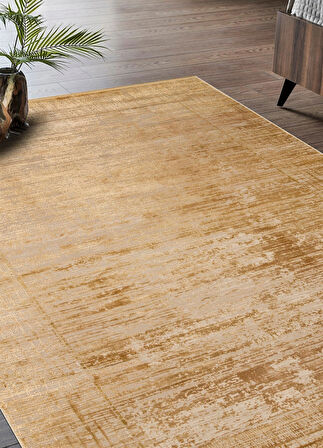 Hoom Rugs Franko Dyed FSD 02 Antik Gold Viskon & Akrilik Yüksek Dokulu Modern Salon Halısı