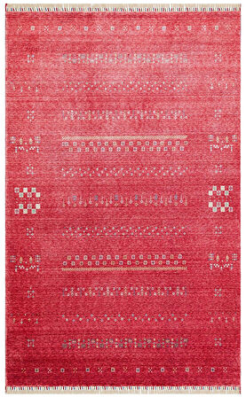 Hoom Rugs Nepal ZR 06 Bambu Viskon Kırmızı Modern Uşak Desenli Halı