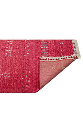 Hoom Rugs Nepal ZR 06 Bambu Viskon Kırmızı Modern Uşak Desenli Halı