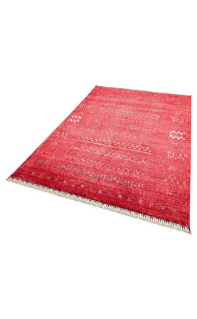 Hoom Rugs Nepal ZR 06 Bambu Viskon Kırmızı Modern Uşak Desenli Halı