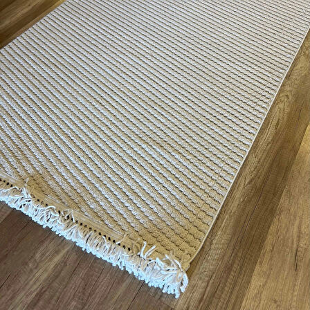 Hoom Rugs Dizayn 1063 Bej Yumuşak Dokulu Desensiz İskandinav Halı