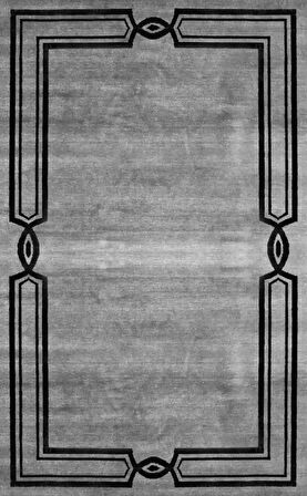 Eko Halı Vogue VG 03 Grey Black Bordürlü Salon Halısı