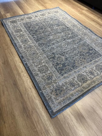 Luxess Halı Alpaca 1191 Mavi Eskitme Desenli Makine Halısı