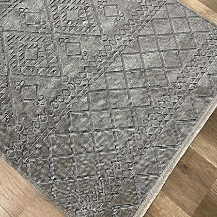 Hoom Rugs Fresh Cool 405 Yıkanabilir Gri Modern Halı