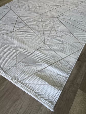 Hoom Rugs Moda 1080 Bej Yün Dokulu Akrilik Antibakteriyel Halı
