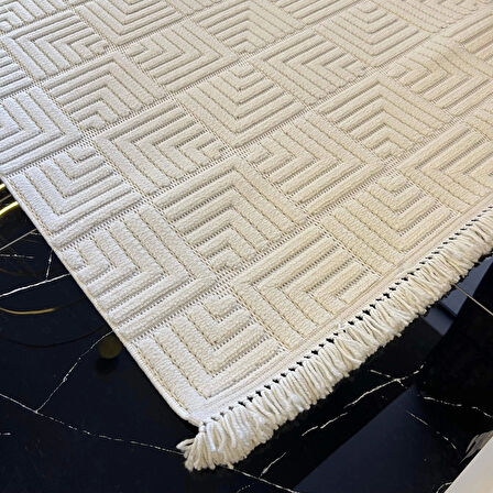 Hoom Rugs Design 1062 Krem Yumuşak Dokulu Desensiz İskandinav Halı