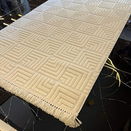 Hoom Rugs Design 1062 Krem Yumuşak Dokulu Desensiz İskandinav Halı