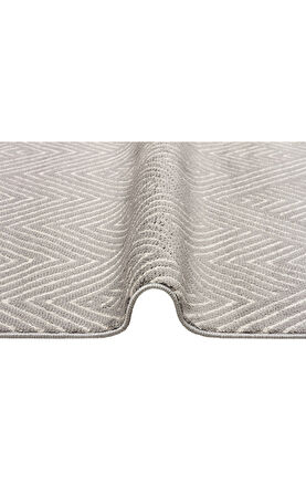 Eko Halı Urban URB 01 Grey White Etnik Desenlere Sahip Hav Toz Vermez Yumuşak Dokulu Modern Halı