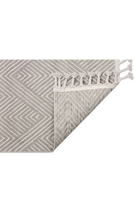 Eko Halı Urban URB 01 Grey White Etnik Desenlere Sahip Hav Toz Vermez Yumuşak Dokulu Modern Halı