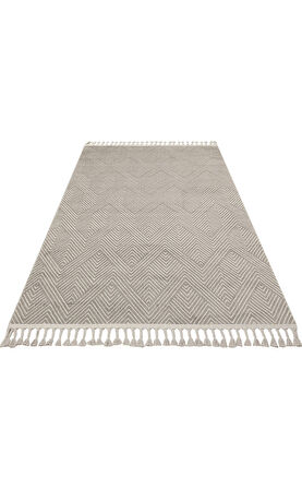 Eko Halı Urban URB 01 Grey White Etnik Desenlere Sahip Hav Toz Vermez Yumuşak Dokulu Modern Halı