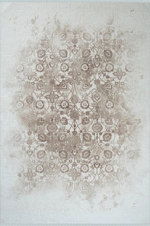 Hoom Rugs Vizyon 3504 Kahverengi Eskitme Desenli Akrilik Halı